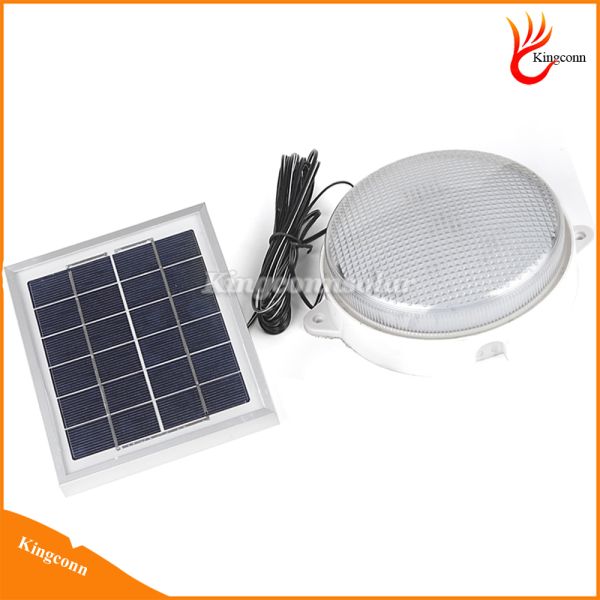 Lampe de plafond solaire rechargeable antichoc pour pièce de stockage sans fil