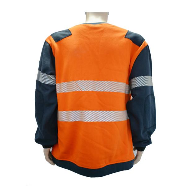 Camiseta 100% de la fuerza de la naranja de Vis Workwear CAT2 del paño grueso y suave del algodón 350gsm franco hola hola
