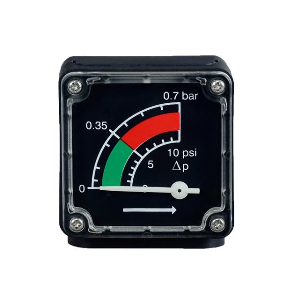 Indicador de Presión Diferencial de Temperatura en Negro para Temperatura Destructiva Máxima de 120°C en Aplicaciones Industriales