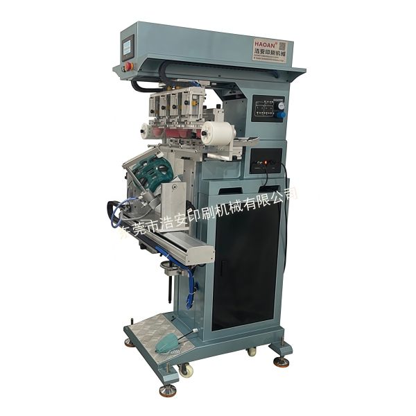 Four Color Three Axis Servo Semi Automatic Pad Printing Machine For Helmet Printing