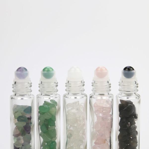 Wholesale 10ml Roller Bottles Gemstone Roller Balls Roller Bottle Tops Aluminum Cap
