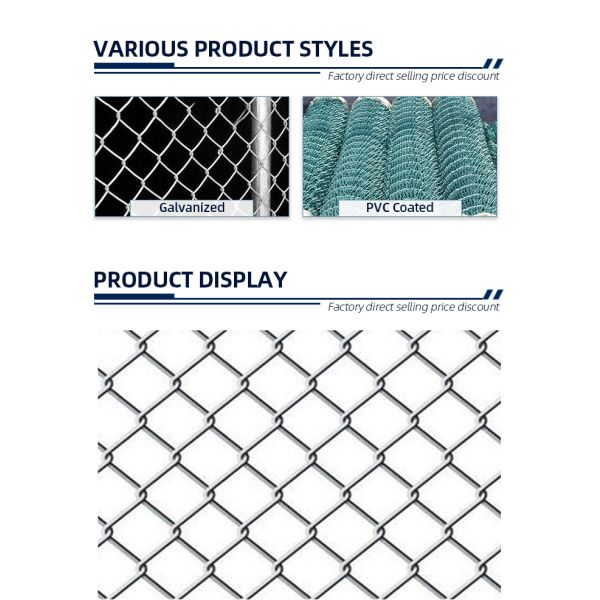 Material Galvanized Iron Wire Or PVC Coated Iron Wire PVC Sprayed Electric Galvanized Chain Link  Fence