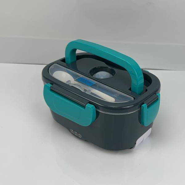 1.5L Leakproof Electric Lunch Box 60W Portable Electric Lunch Box Self Heat Electric LunchBox Dark Gray Green