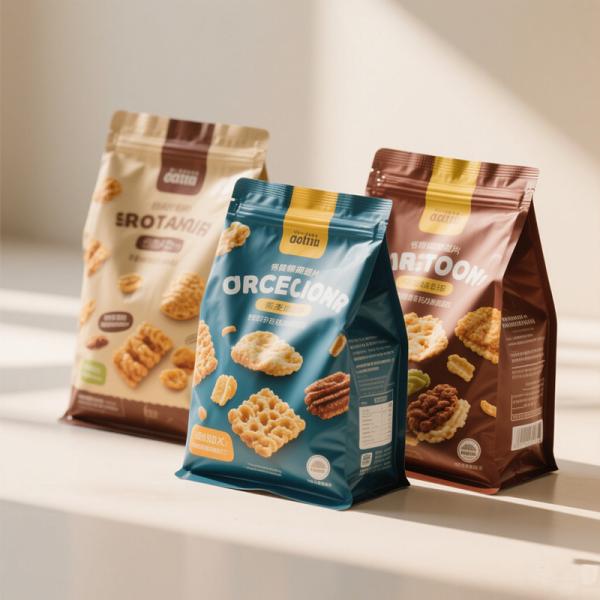 Custom Printed Metallic Mylar Bags For Snacks  0.01g/m²/day Moisture Barrier Technology