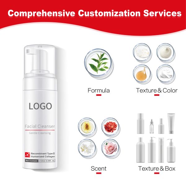 Factory Latest Recombinant Type III Humanized Collagen Gentle Cleansing Sensitive skin 0 irritation strong repair fade redness