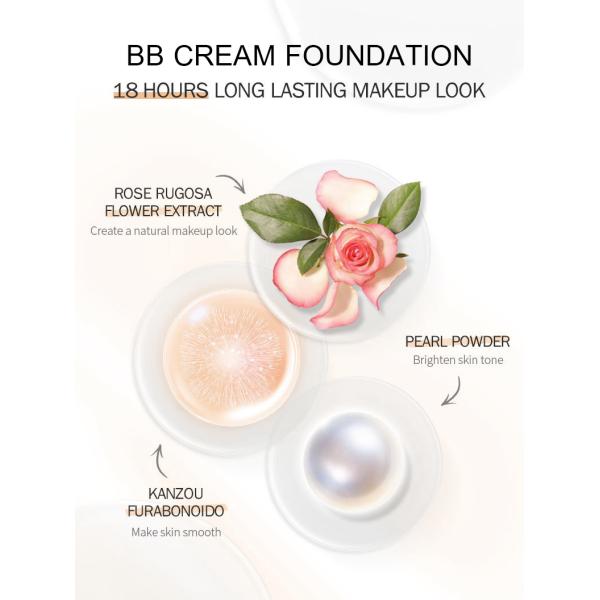 Maquillaje de base líquida Fond De Teint Control de aceite de aclaración Maquillaje de base líquida Aclaración de crema BB