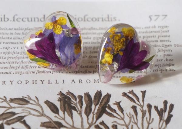 Best Seller Dancing Butterfly Heart Shape Purple Color Crystal Earrings 925 Silver For Sale