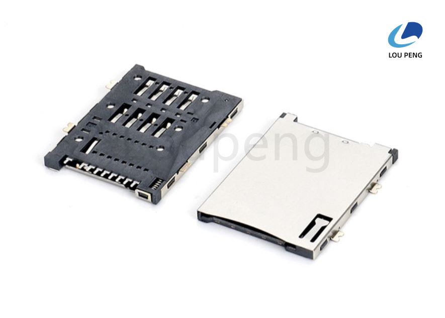Hl Temp Plastic UL 94V-0 Rated SIM Holder Connector Supporting IoT Devices with 3 Amps Current Rating and Durable Construction