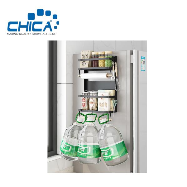 Magnetic Refrigerator Shelf 4 Tiers Kitchen Fridge Storage Rack Fridge Rack  Accessories of Kitchen Sink