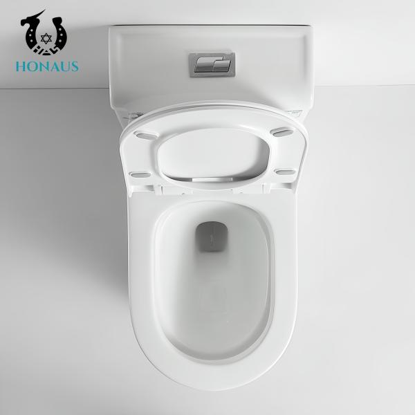 Self Clean Ceramic One Piece Toilet Bowl Luxury S/P Trap Siphonic Jet Customizable