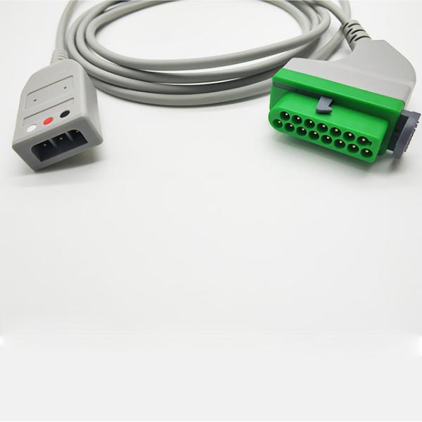 Кабель хобота Pin ECG Fukuda Denshi 15 к Mindray 3 Leadwires