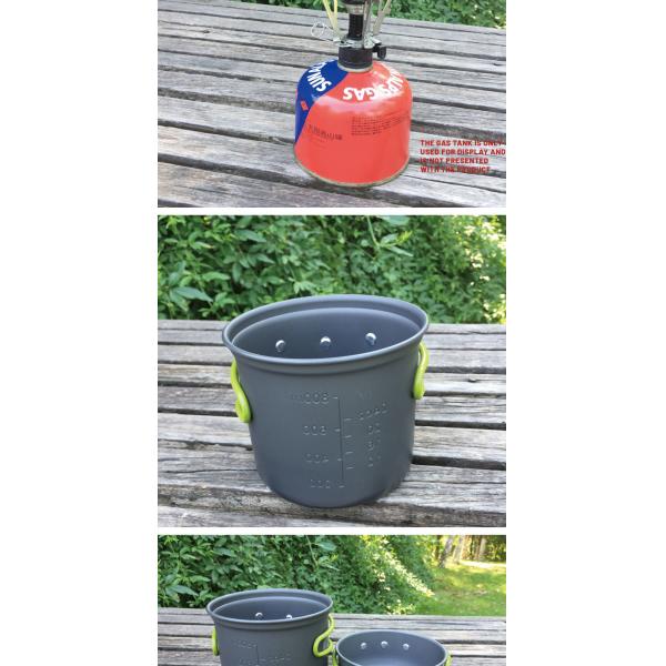 Бак титана на открытом воздухе располагаясь лагерем и Cookware набора 2PCS лотков располагаясь лагерем