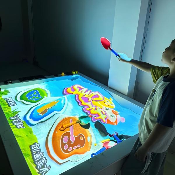 Indoor Floor Or Table Sand Pool Game Children Interactive Projector Games Amusement Park Interactive Beach Projection