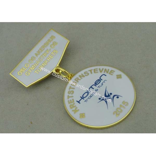 Brass Stamped Awards Medals Gold With Imitation Hard Enamel For Memorial Meeting