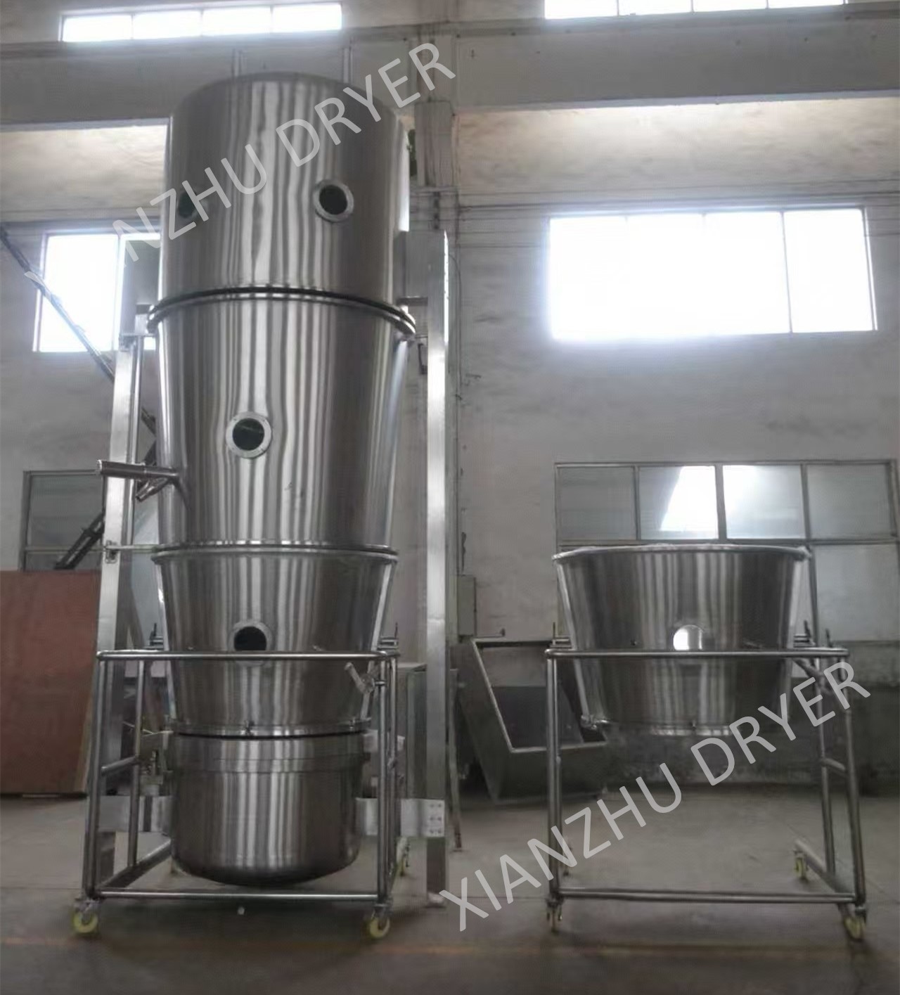 Granulating Fluidized Bed Dryer 3-500kg/batch Powder Granulation Drying Machine