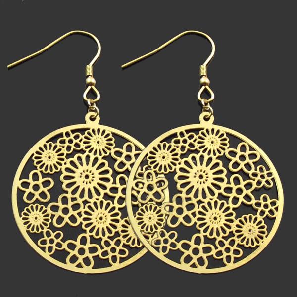Fashion High Quality Ladies Women Girls Stainless Steel Earrings LEF205