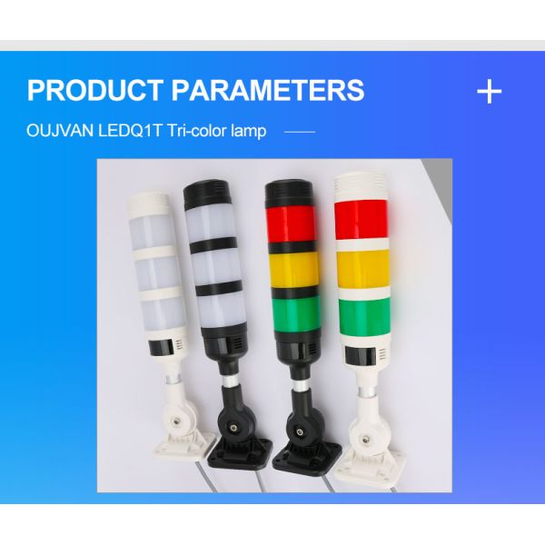 Lampe tour de signalisation multicouche pliable IP54 avec avertisseur sonore pour machines et équipements