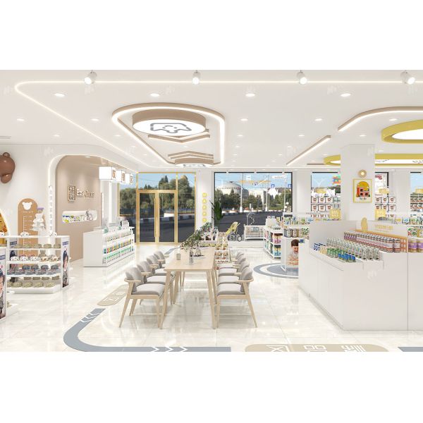 BBC024 Decor Baby Shop Trendy Baby Diapers Display Stand for Baby Shop Interior Design