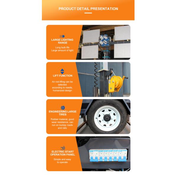 3500K светодиодный светофор Мобильный трейлер с установкой солнечной энергии светодиодные световые башни для уличного освещения