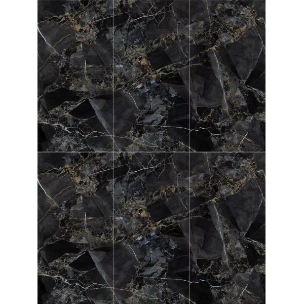 60x120 Solid Black Porcelain Tile Full Body Marble Floor Tiles for Luxury Homes