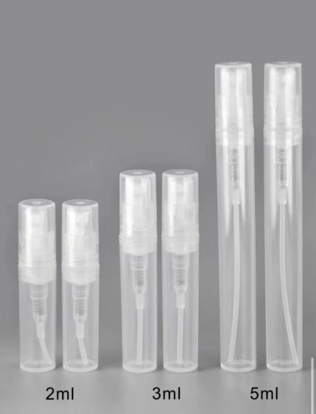 2ml 3ml 5ml Refillable PP Plastic Perfume Mist Bottle