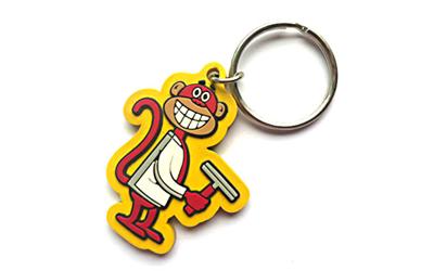Popular Cartoon Rubber 3D Keychain , Rubber Keychains Wholesale Radish Shaped