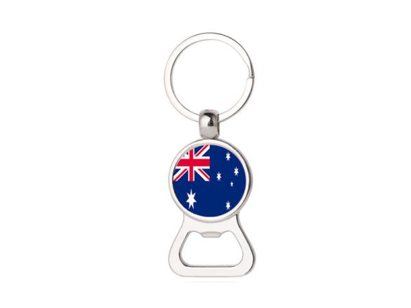 Custom personalized national holiday promotion printed country flag logo bottle opener key ring,