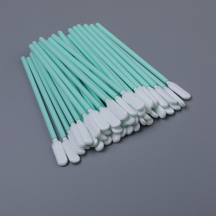 100mm Polyester Cleaning Swab - 6.5x3mm Head - for MT Ferrule, V-Groove, PLC Splitter & Fiber Connector Endface