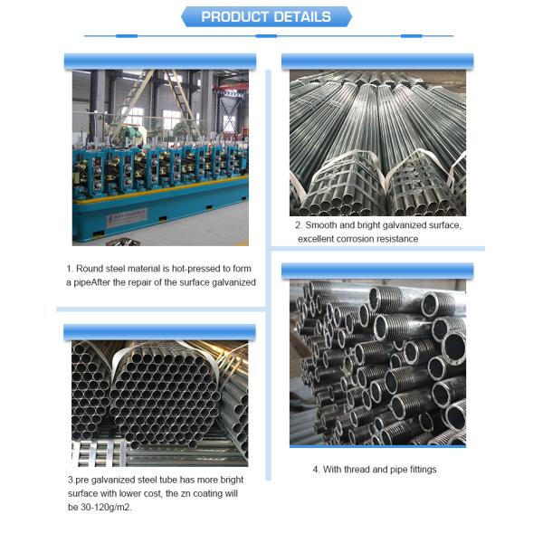 SS400 Erw galvanizó el cinc 40g cubrió la tubería de acero del SOLDADO ENROLLADO EN EL EJÉRCITO del hierro de 3 pulgadas