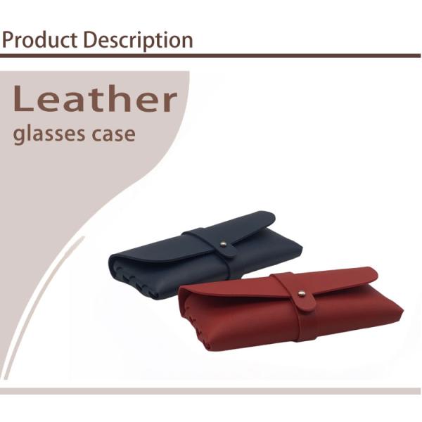 Red Pu Handmade Personalized Cool 46mm Leather Glasses Pouch