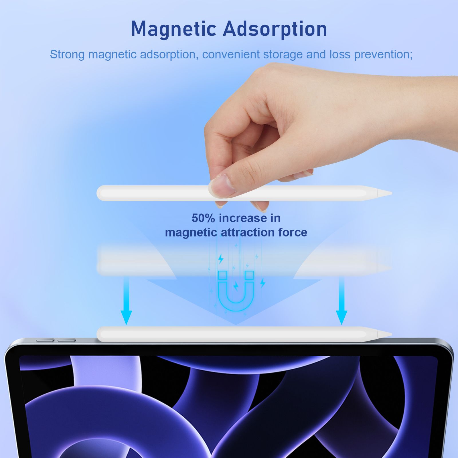 Pencil Original Feel High Sensitivity Touch Screen Pen  Magnetic Charging Capacitive Stylus Pen for iPad Pencil