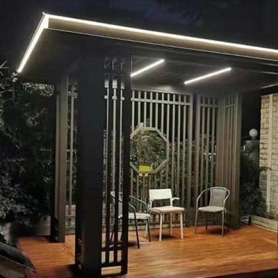 Waterproof Outdoor Bioclimatic Awning Rainproof Luxury Modern Electric Pergola Aluminum Shutters Gazebo