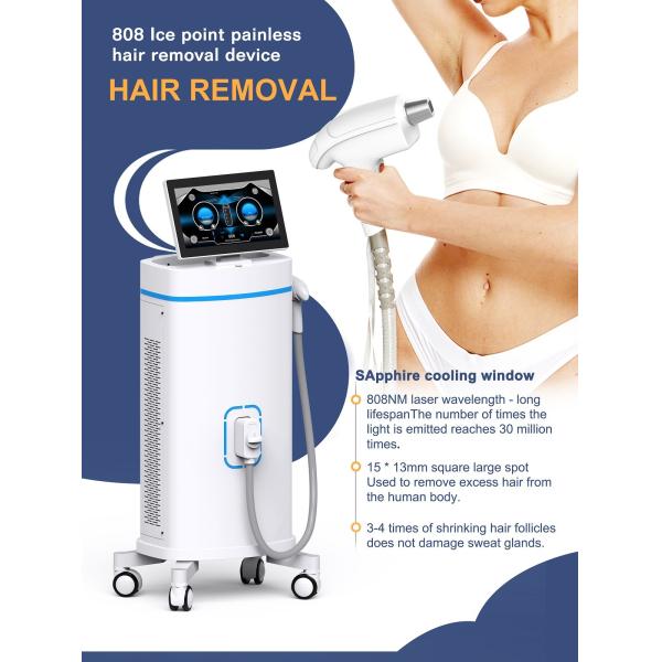 808nm Diode Laser Hair Removal Instrument With Sapphire Cooling Window