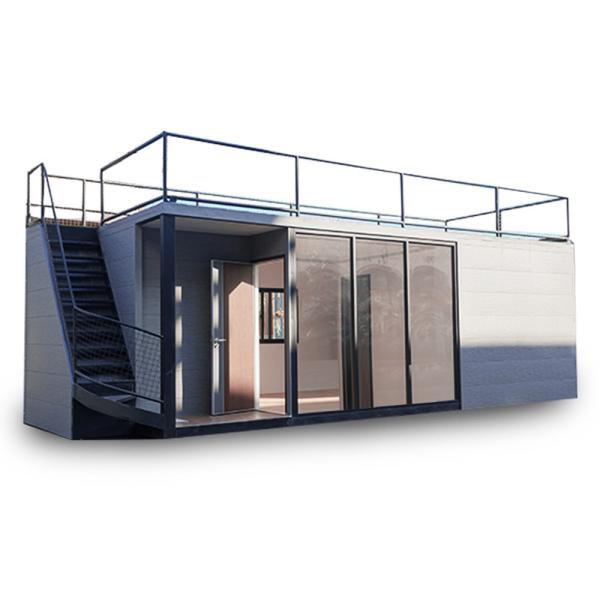 Casa de contêiner pré-fabricada de luxo impermeável com estrutura de aço galvanizado