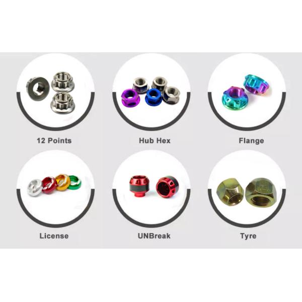 Milling Titanium Rear Wheel Axle Nut 2 Inch Motorcycle Axle Front Nut