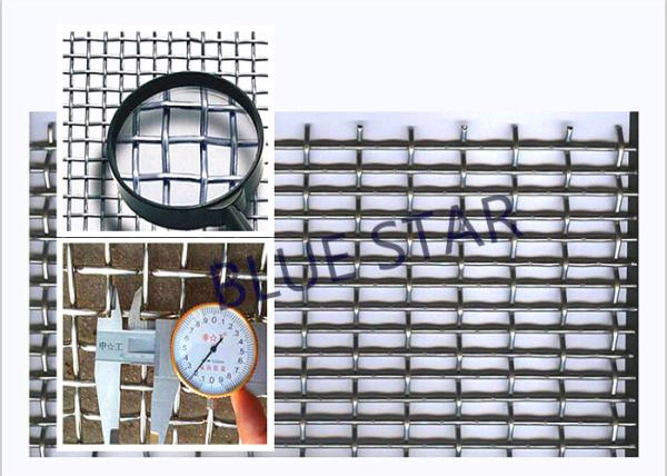 Long Slot Double Crimped Wire Mesh , Heavy Duty Wire Mesh Screen Abrasion Resistance