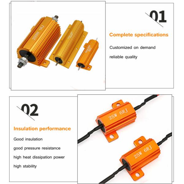 Rxg24 Wire Wound Resistor 25W 50W 75W 100W 200W 300W 500W Высокая мощность Золотой алюминиевый резистор