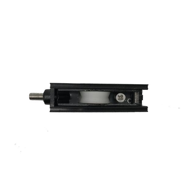 Black Zamak Sliding Window Roller Parts Nylon Single V Groove Wheel Assembly