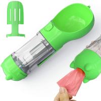 Bouteille d'eau de marche portative 300ML de voyage de chien avec le sac de rebut