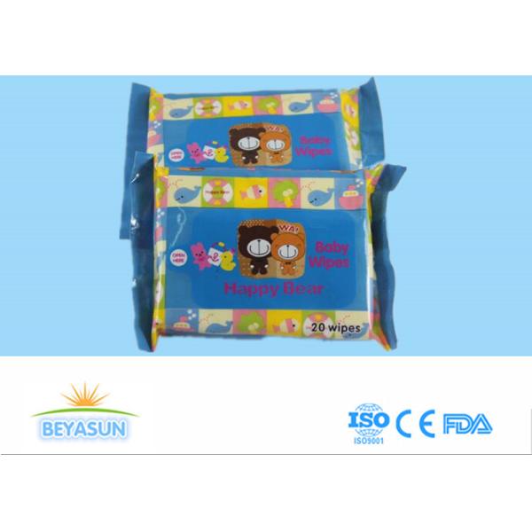 El bebé antiséptico disponible mojó los trapos Flushable para la cara/la mano, tamaño de los 20x15cm