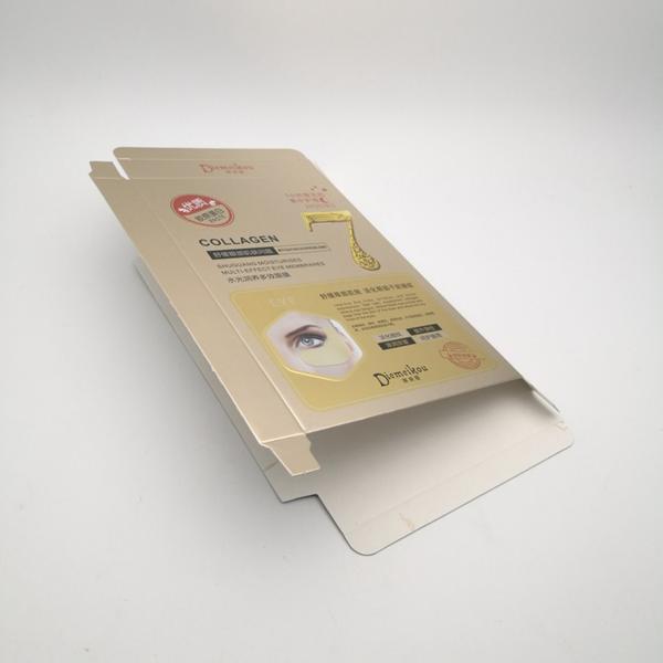 Skincare Cosmetic Folding Cardboard Gift Boxes For Eye Treatment Mask Packaging