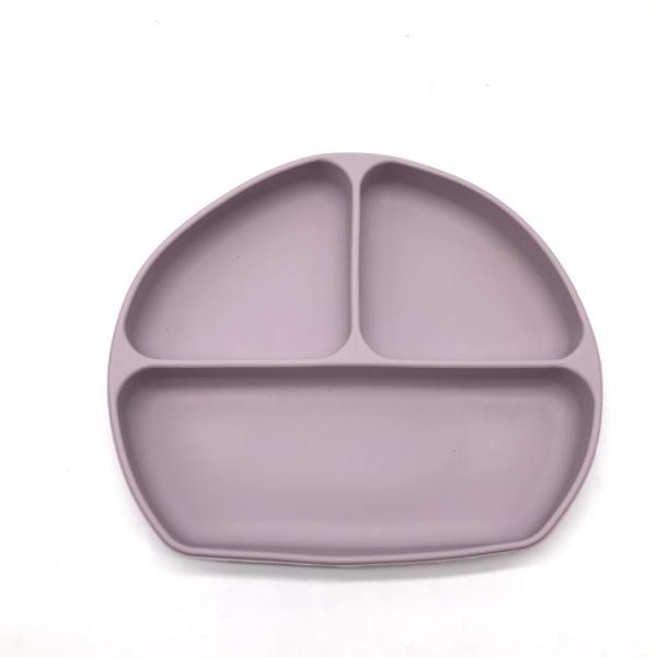 Silicone Baby 17cm Infant Feeding Dishes High Temperature Resistance Weaning Plates Suction Tableware