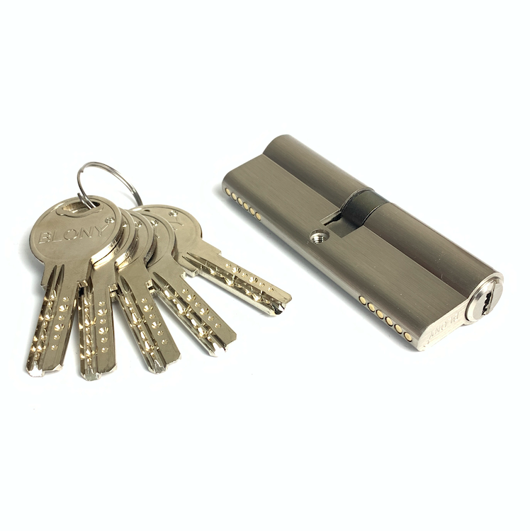 Double Open Zinc Brass Cylinder Euro Profile 90mm Cylinder Lock