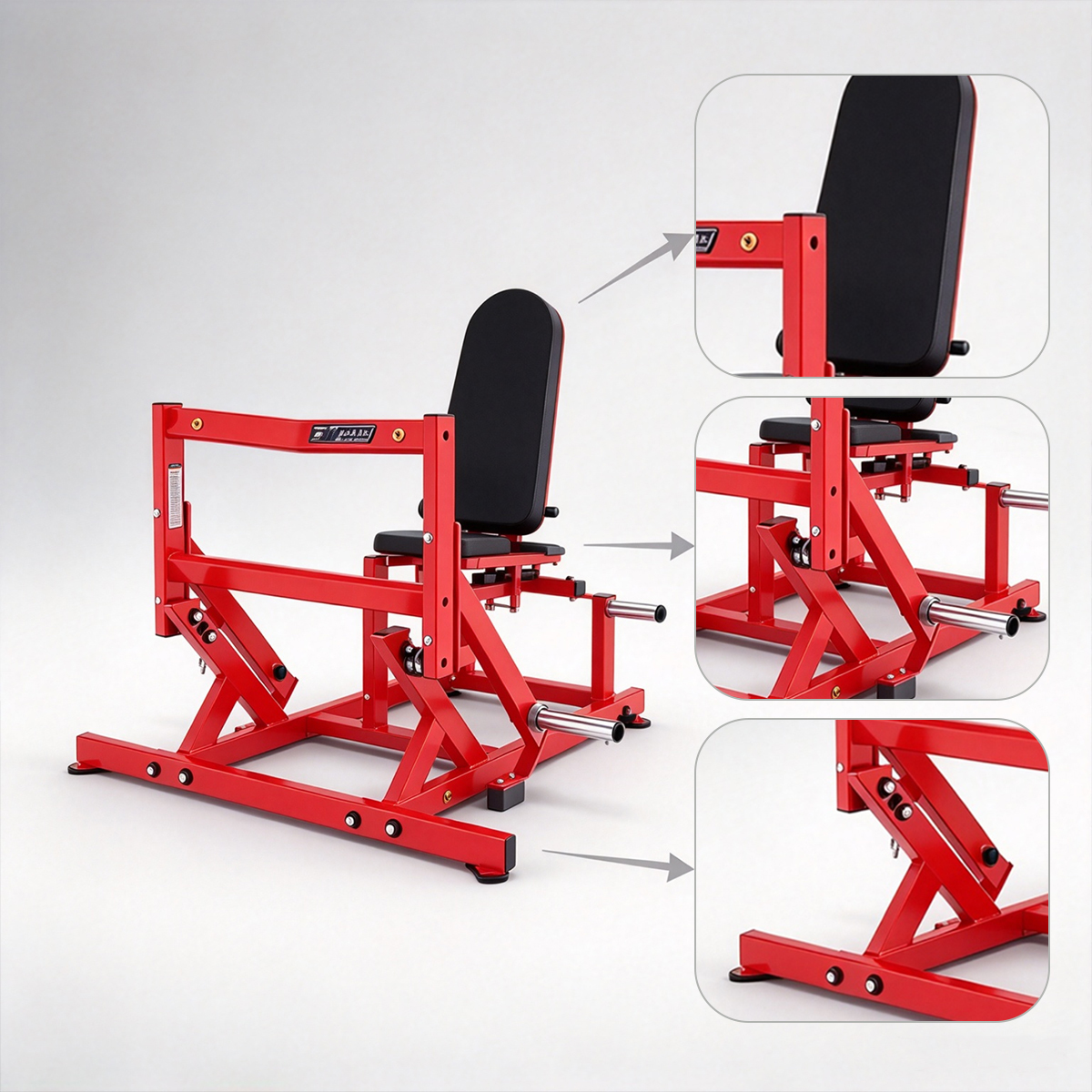 Super Horizontal Calf Raise Machine Steel Strength Equipment for Calf Training in Commercial Gyms