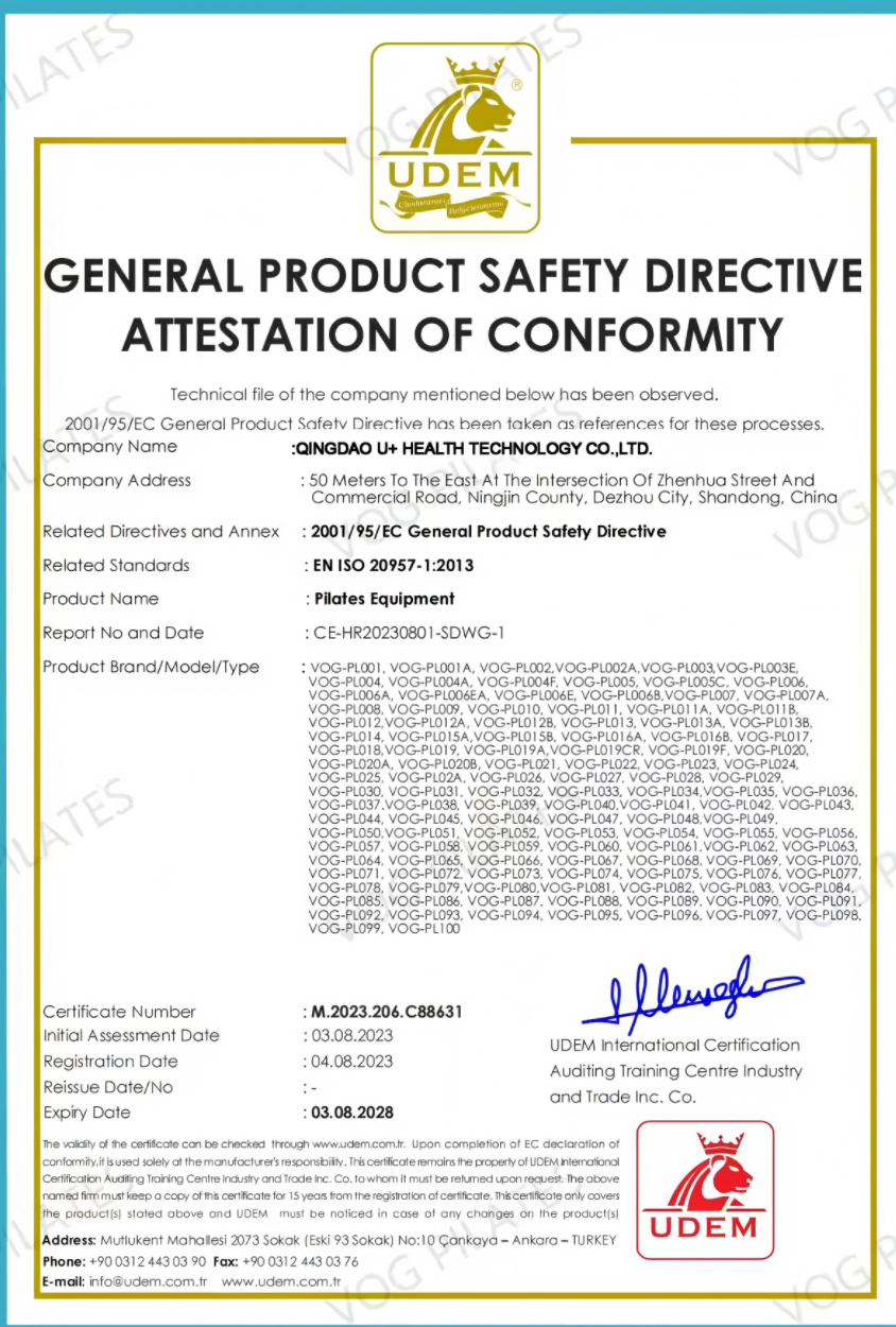 Qingdao U+ Health Technology Co., Ltd. Certifications