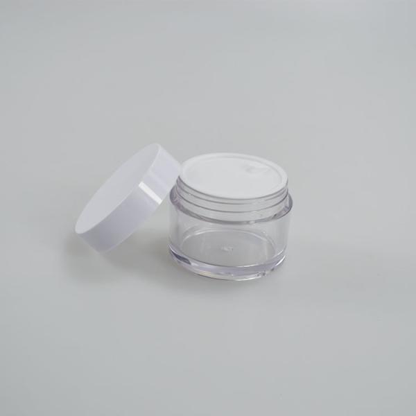 50 g de contenant cosmétique PETG rond transparent pour crème faciale