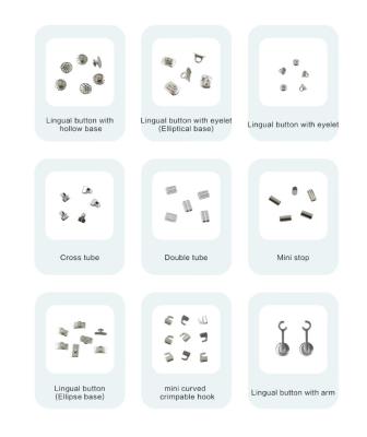 Stainless Steel Orthodontic Accessories Lingual Button Crimpable Hook Class II