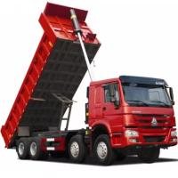Velho Euro 2 Sinotruk Dump Truck Howo 371 Tipper Truck 8 toneladas Direito