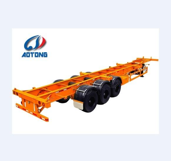 Fabricação de chassis/semi-reboques de recipientes de esqueleto de 3 eixos de 40 ft com 12 fechaduras de torção