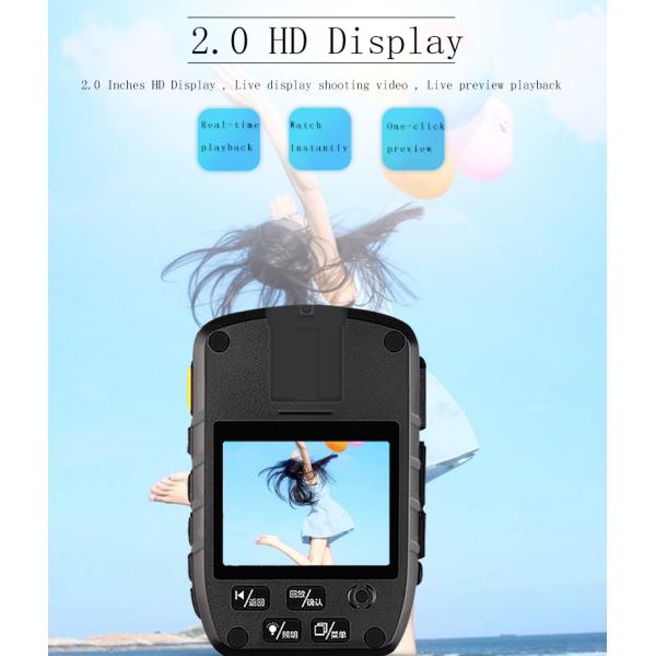 HD 4K 2 Inch 1080P Video Police Body Cameras With Night Vision & Video Output HDMI